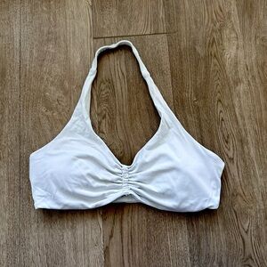 White Halter Sports Bra